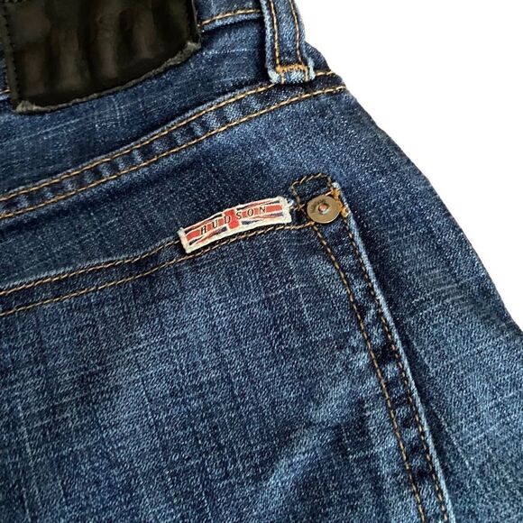 Hudson Wilde Relaxed Straight Jeans 34 Davi - Picture 9 of 9